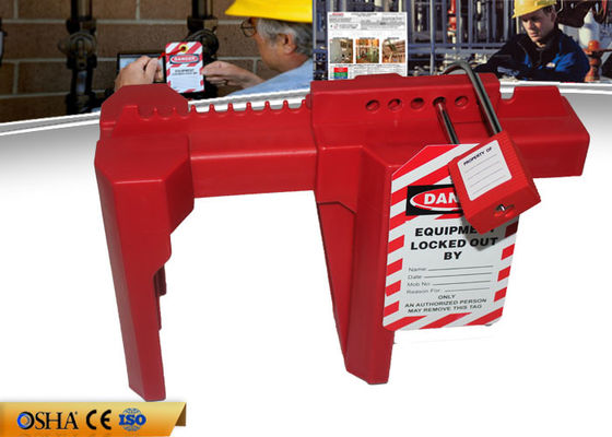 Red Adjustable Industrial Valve Lock Out Osha Standard 6 Padlocks Available supplier