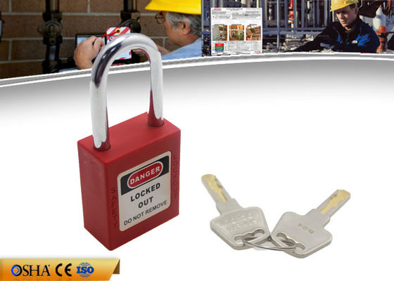 Safety Lockout Padlocks 38 Mm Steel Lock Shackle 53 Mm ABS Lock Body supplier