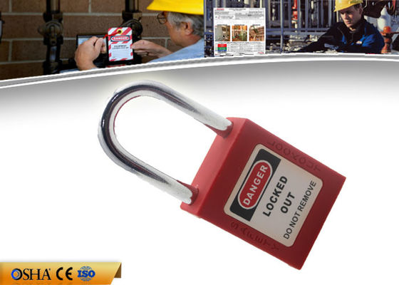 Safety Lockout Padlocks 38 Mm Steel Lock Shackle 53 Mm ABS Lock Body supplier