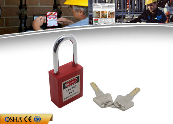 Safety Lockout Padlocks 38 Mm Steel Lock Shackle 53 Mm ABS Lock Body supplier