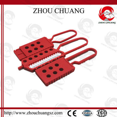 Red Color Elecpopula Safety Non-Conductive Nylon Lockout Hasp Lock supplier