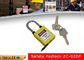 Yellow 3&quot;Tall Xenoy Body Safety Lockout Padlocks with PVC tag supplier