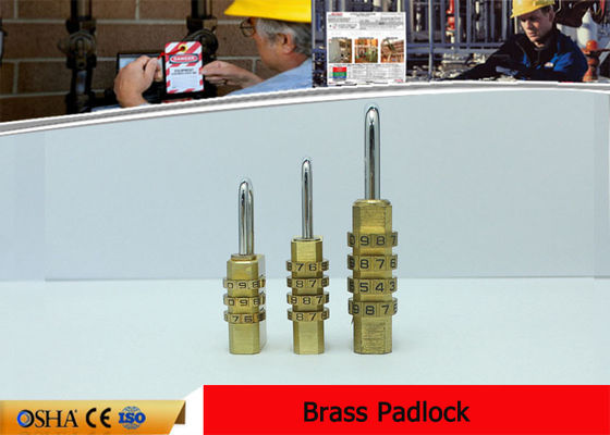 Brass Bady Four Wheel Combination Lock Safety Lockout Padlocks supplier