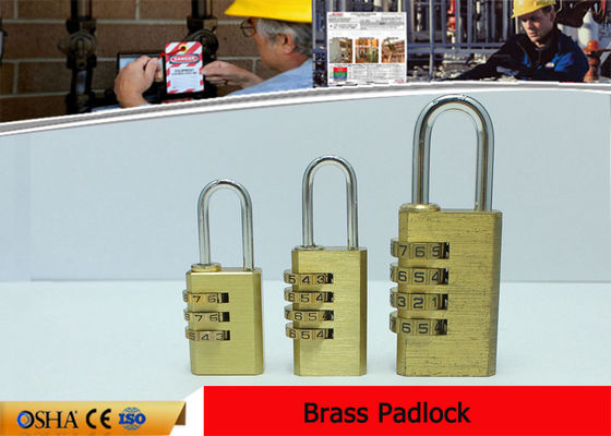 Brass Bady Four Wheel Combination Lock Safety Lockout Padlocks supplier