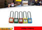 PA Body 76mm Long Steel Shackle Safety Lockout Padlocks with PVC Tag supplier