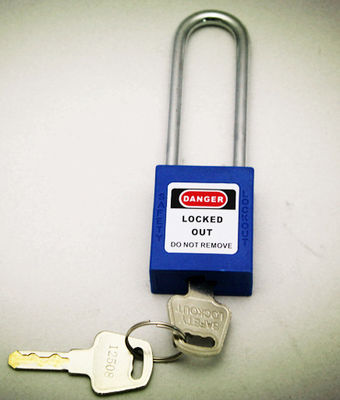 OEM  Long Steel Shackle and Blue Nylon PA Lock Body  Safety Lockout Padlocks supplier