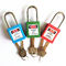 Master Key System 38mm Long ABS Body  Nylon Shackle Padlock with PVC tag supplier