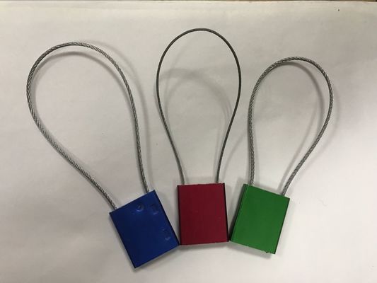 Printing Logo on Aluminum Body Steel Cable Shackle Mini Safety Lockout supplier