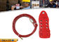 Adjustable Grip Type Cable Lockout with 2.4 Meters Red PVC Coated Stainless Steel supplier