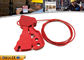 Adjustable Grip Type Cable Lockout with 2.4 Meters Red PVC Coated Stainless Steel supplier