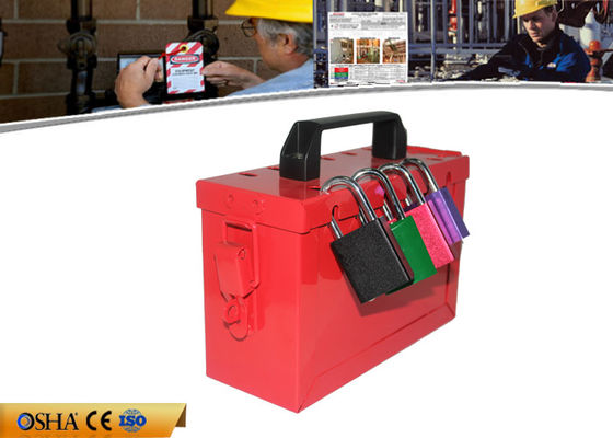 Red Portable Lockout Tagout Kits With 12 Pieces Padlocks Steel Material supplier