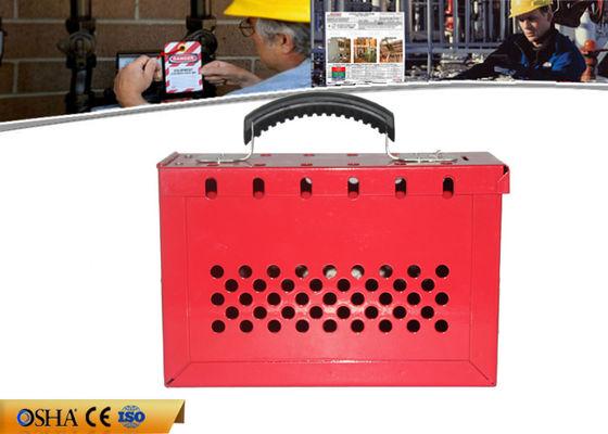 Red Portable Lockout Tagout Kits With 12 Pieces Padlocks Steel Material supplier