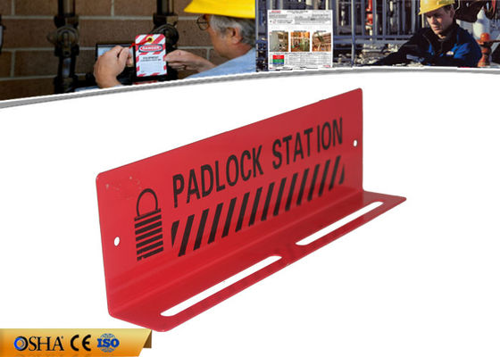 Durable Steel Material 282g Red Lockout Station Hold 10 Pieces Padlocks supplier