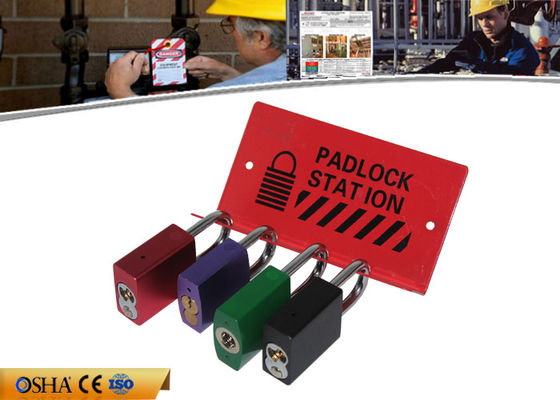Durable Steel Material 282g Red Lockout Station Hold 10 Pieces Padlocks supplier