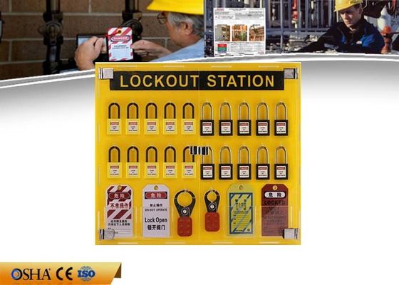 OEM PP Material Lockout Tagout Board 20 - Locks Customizable Digits supplier