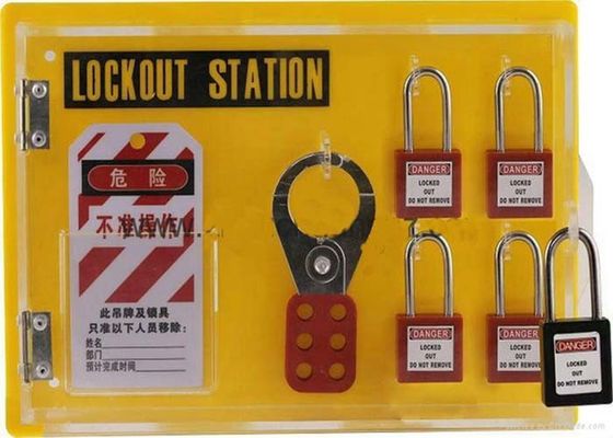 OEM ABS Material Lock Out Station Available 4 Padlocks 1 Hasp And Tagout supplier