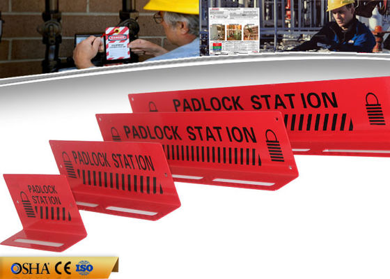 ZC-S004 CE Durable Red Lock Out Station Steel Material 547g Weight supplier