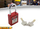 ZC-G01 Red Short Shackle Safety Lockout Padlock , ABS Body Steel Shackle supplier