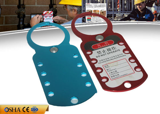 Eight Hole Aluminum HASP Lockout , 180 Mm * 70 Mm 79g Safety Lockout Hasp supplier