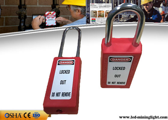 75 Mm Body Lockout Padlocks , Durable Steel Shackle Xenoy Lockout Locks supplier