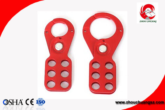 Best Red Economic Steel Safety Lockout Locking Hasp Lock With two resistantTaps supplier