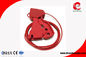 2.4m length Customized Nylon Material Red Multipurpose Grip Type Stainless Steel Cable Lockout supplier
