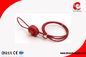 119g 2m ABS Red Colored Adjustable Wheel Type Cable Lockout with UV Resistance PVC Coating for Industrial supplier