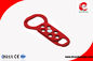 Hot Sale 6 Holes Padlock Red Doubled-end Steel HASP Lockout with Hardened Steel supplier