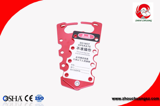 ZC-K53 Colorful Eight Hole Aluminum Lockout Hasp with Pad Locks supplier