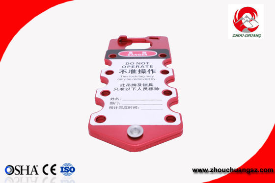 ZC-K53 Colorful Eight Hole Aluminum Lockout Hasp with Pad Locks supplier