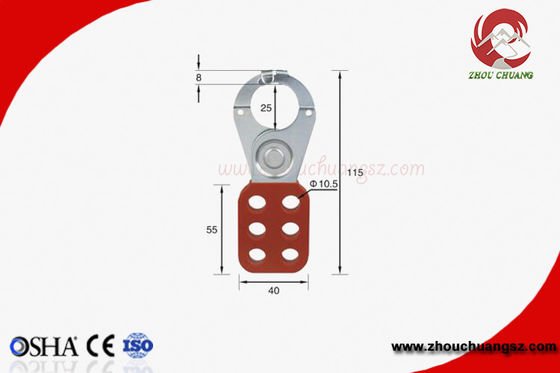 Steel Lockout Hasp with prying resistance hook 25/38mm available supplier