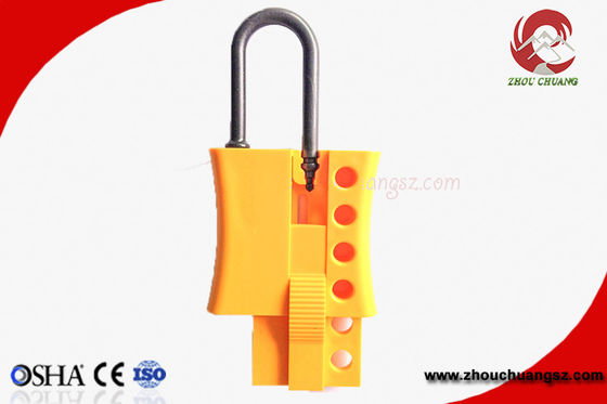 Nylon lockout hasp campact design write on lable 3mm padlock shackle supplier