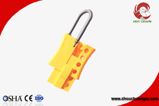 Nylon lockout hasp campact design write on lable 3mm padlock shackle supplier