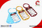 Aluminum Safety Lockout Hasp can use pen write on Master Lock with 9 padlocks supplier