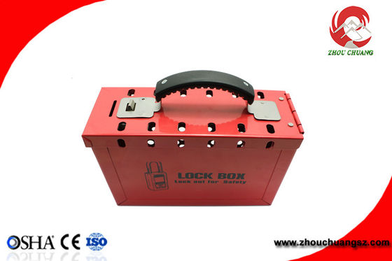 ZC-X01P Portable Steel Plate Safety Group Lockout Box Kit Foldable Handle supplier