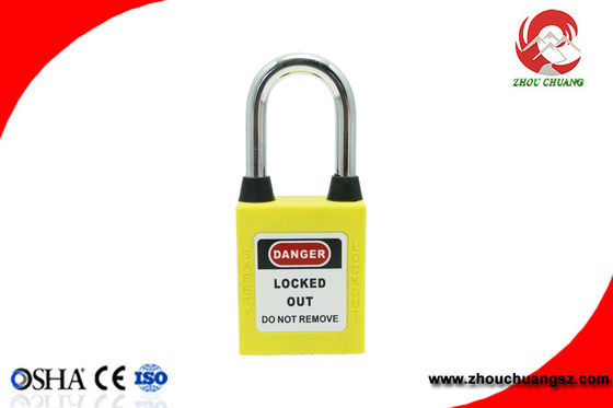 High Security Custom 38mm Metal Shackle Non-conductive Dustproof Safety Padlock supplier