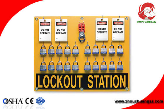 20-Locks Safety Lockout Center without Cover OEM PP Material Can Customizable supplier