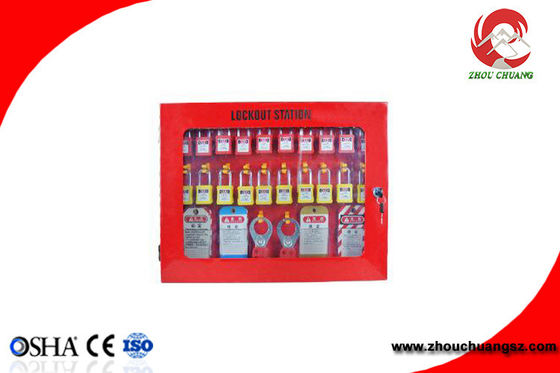 Loto Safety Lockout Station Red Energy Insulation 22 - Padlocks Available 430mm Height supplier