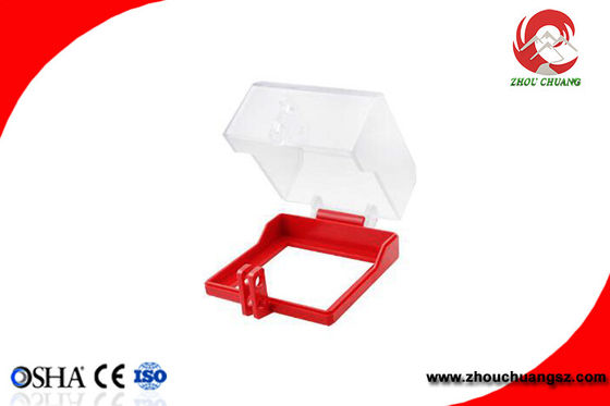 Transparent Emergency Stop Lockout for Wall Switch( Can OEM )Glass resin PC Material supplier