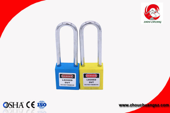 Long Steel Shackle Xenoy Safety Lockout Padlocks with UV stable PVC tag supplier