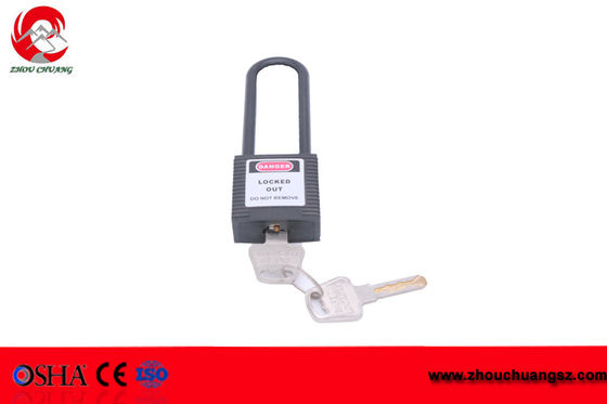 Non-Conductive Nylon ABS Body 76mm Long Shackle Safety Lockout Padlocks supplier