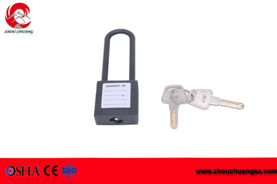 Non-Conductive Nylon ABS Body 76mm Long Shackle Safety Lockout Padlocks supplier