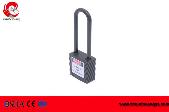 Non-Conductive Nylon ABS Body 76mm Long Shackle Safety Lockout Padlocks supplier