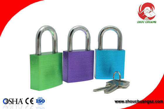 Colorful Safety Lockout  Aluminum Padlock with Master Key Stable Paint Coating Surface supplier