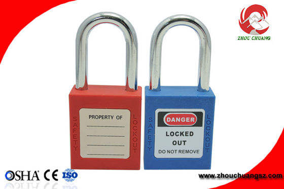 High Security Short Steel Shackle Insulation ABS Safety Lockout Padlock supplier