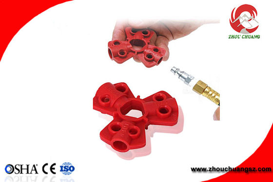 Red Color Small Size Industrial ABS Pneumatic Quick-Disconnect Lockouts supplier