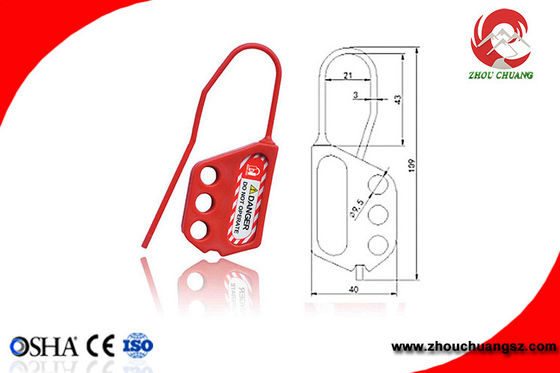 Super September Industrial 6 Holes Nylon Material Safety Lockout Hasp supplier