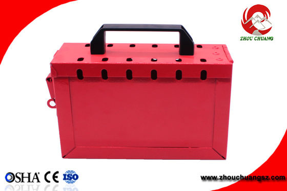 Portable Foldable handle Steel Safety Group Lockout Box Kit ZC-X02S supplier