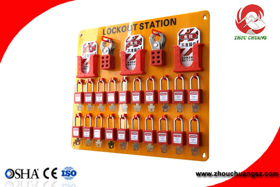 High Quality Organic Glass 24 Tagout 20 Padlock Safety Lockout Stations supplier