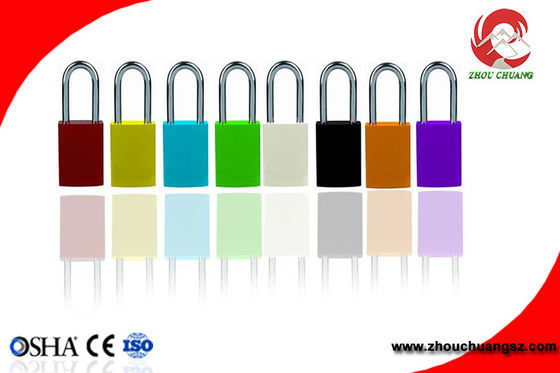 Safety Padlocks for Lockout Tagout , Anodized Solid Aluminum Padlocks with CE certification supplier